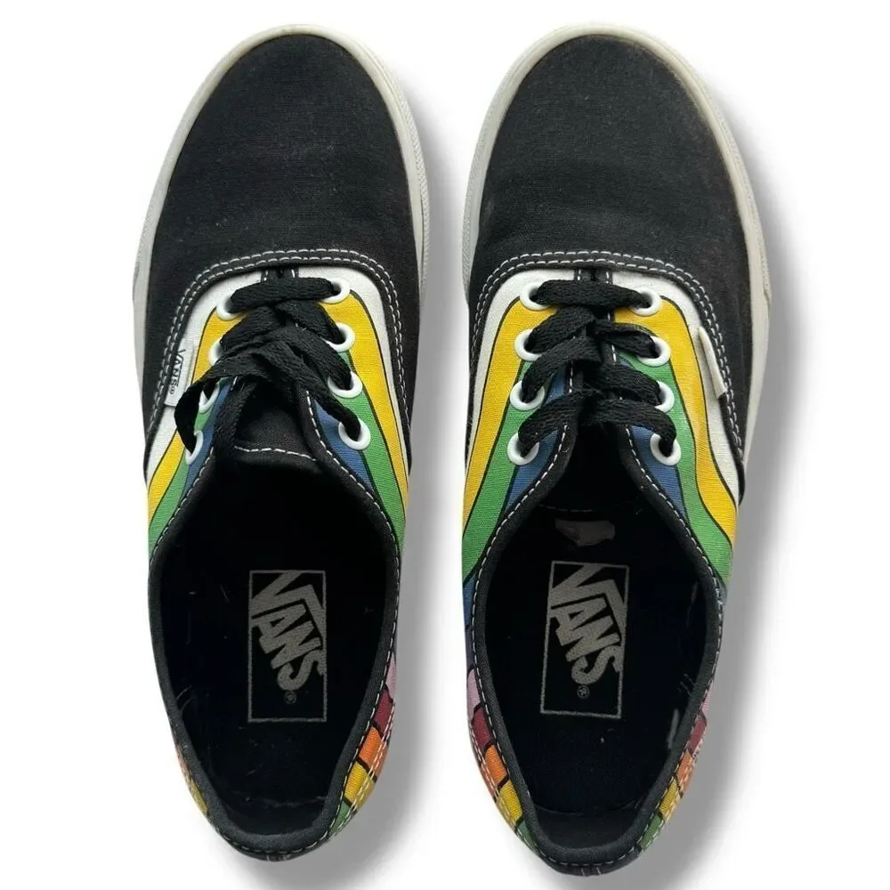 Vans Authentic Refract Rainbow Stripe Unisex Sneakers Size 5.5 Multicolor